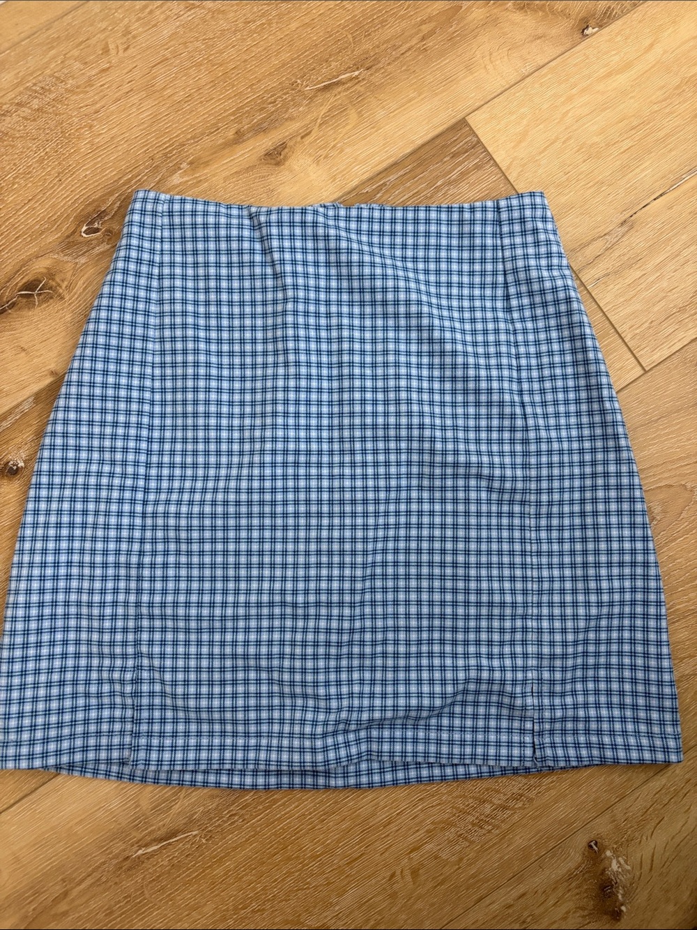 Brandy Melville Blue Plaid Pencil Skirt